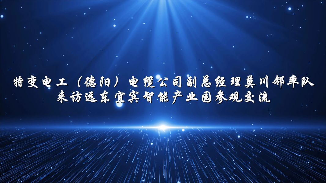 特变电工（德阳）电缆公司副总经理莫川邻率队参访远东宜宾智能产业园